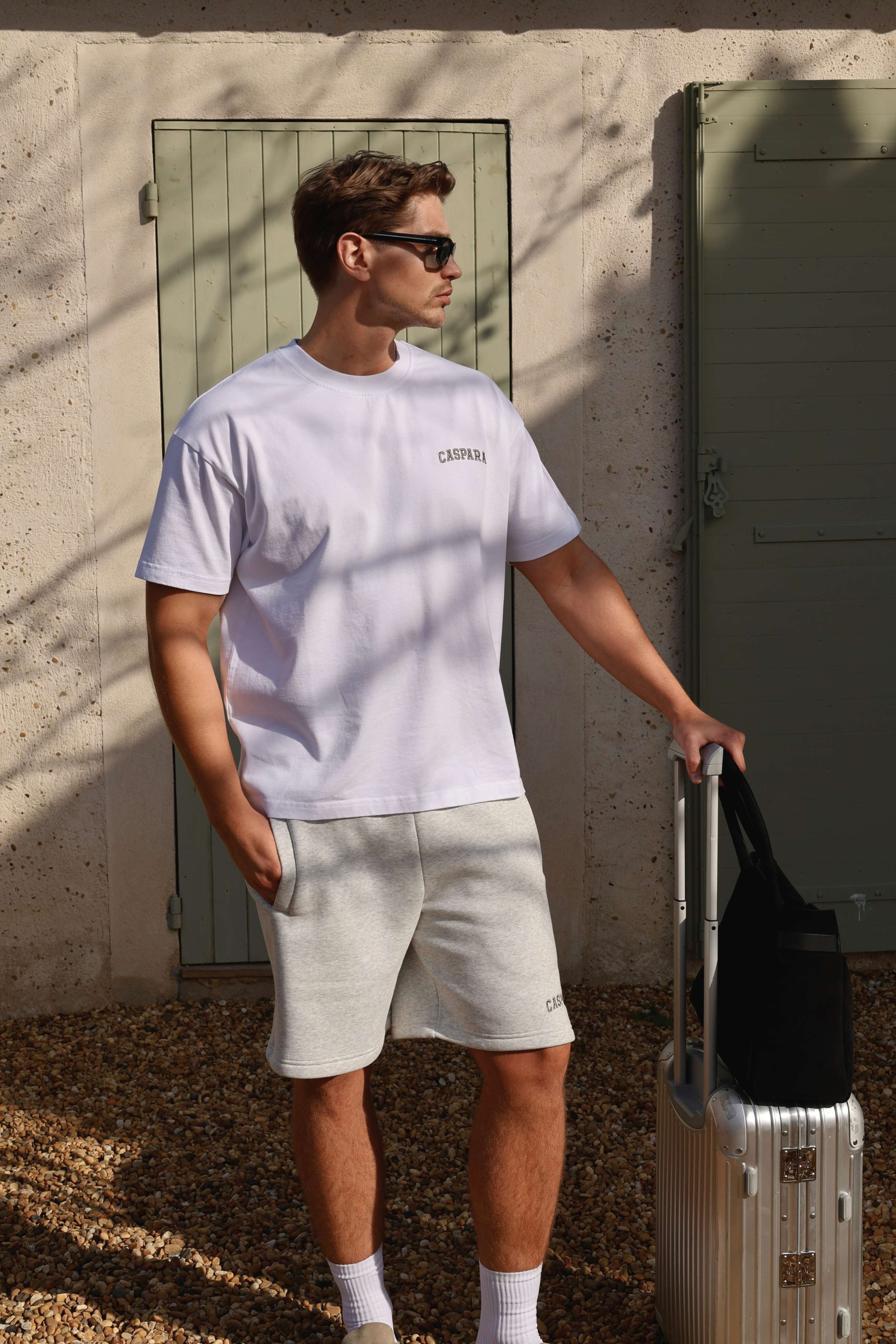 M. All-Star Embroidered Tee - White/Olive Green